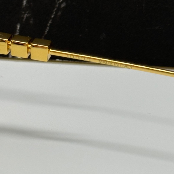 NEW GG1434S 001 GUCCI GOLD GREY SQUARE UNISEX GUCCI SUNGLASSES - Picture 12 of 15